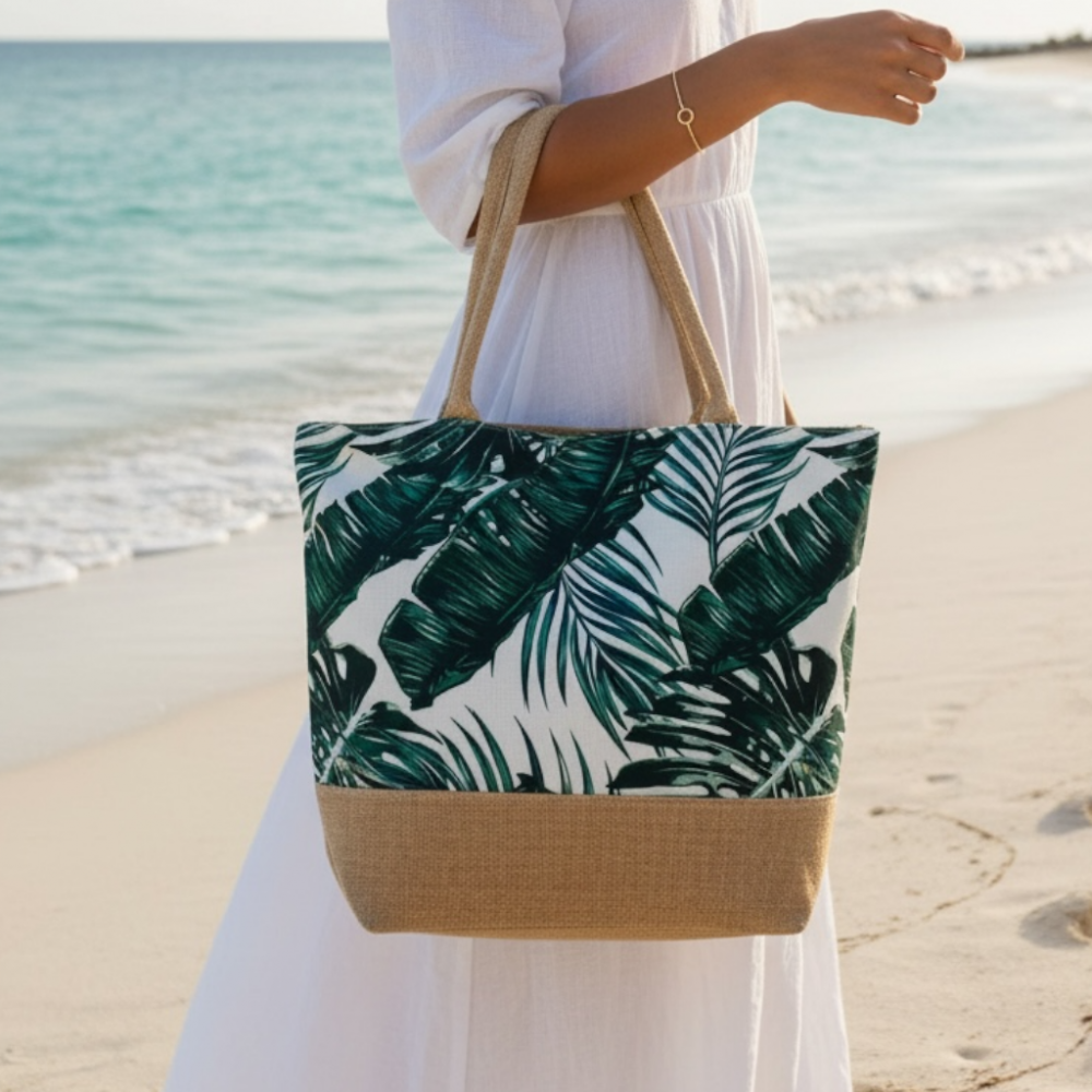 Beach Handbag Palm Leaf