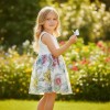 Girl Dress Colorful Flowers