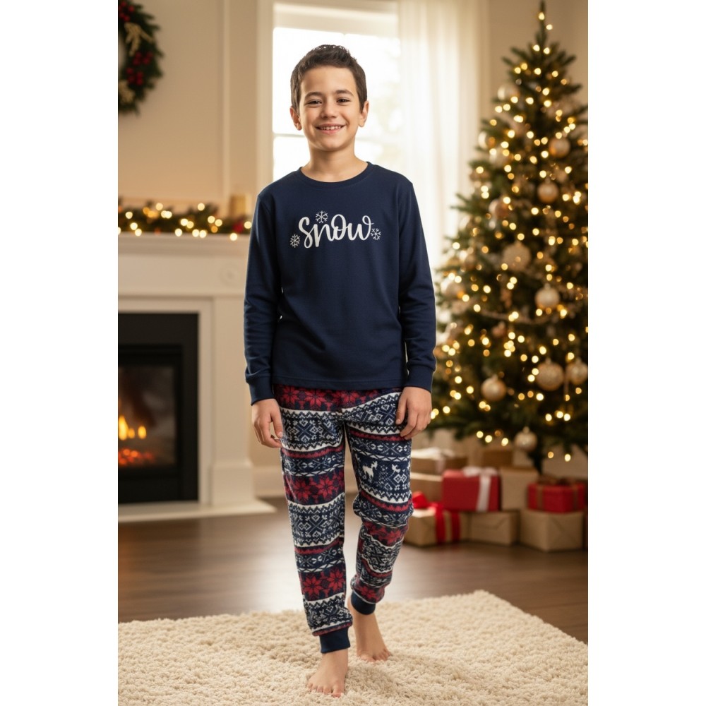 Boy Winter Pyjama Set Snow