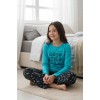 Kids Winter Pyjamas Good Vibes Only Blue