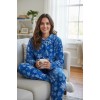 Woman Winter Pyjama Set Snowflakes Blue Woman Winter Pyjama Set Snowflakes Blue
