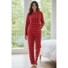 Woman Winter Pyjama Set Red Dots Woman Winter Pyjama Set Red Dots