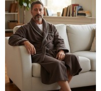 Men Winter Robe Classic Brown