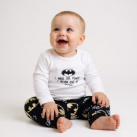Newborn Pyjama Cotton Batman White