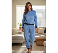 Woman Winter Pyjama Set Blue Bear