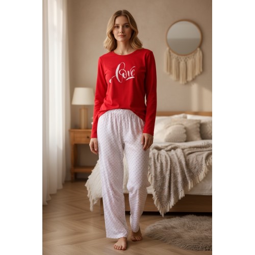 Woman Winter Pyjama Set Love Woman Winter Pyjama Set Love