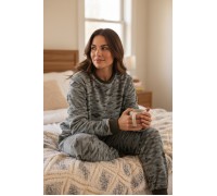 Woman Winter Pyjama Set Classic Olive