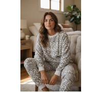 Woman Winter Pyjama Set Classic Grey