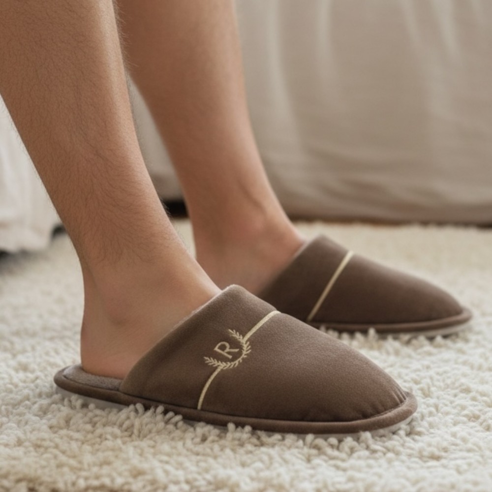 Men Winter Slippers Royal Brown