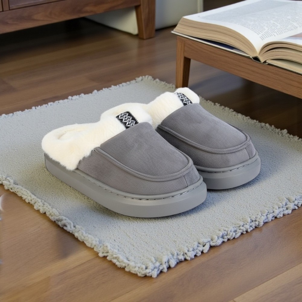 Woman Winter Slippers Grey 