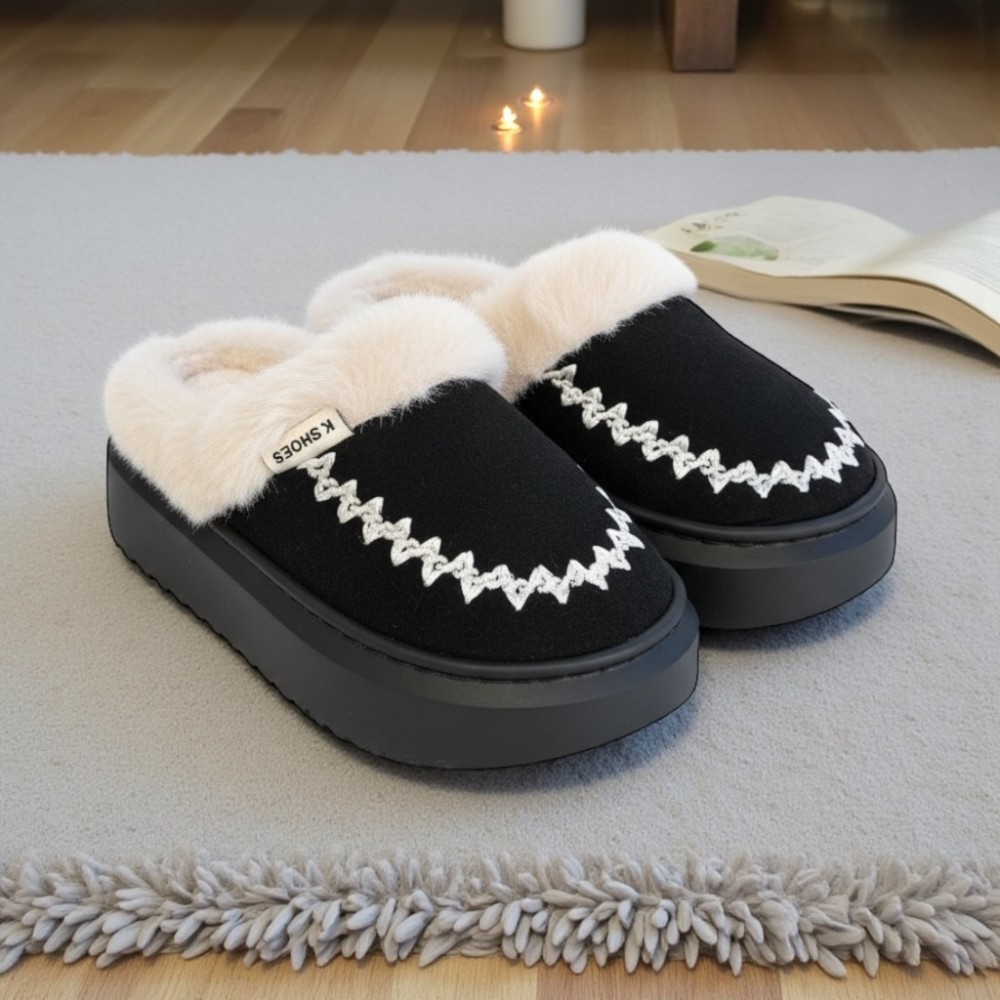 Woman Winter Slippers Classic Black