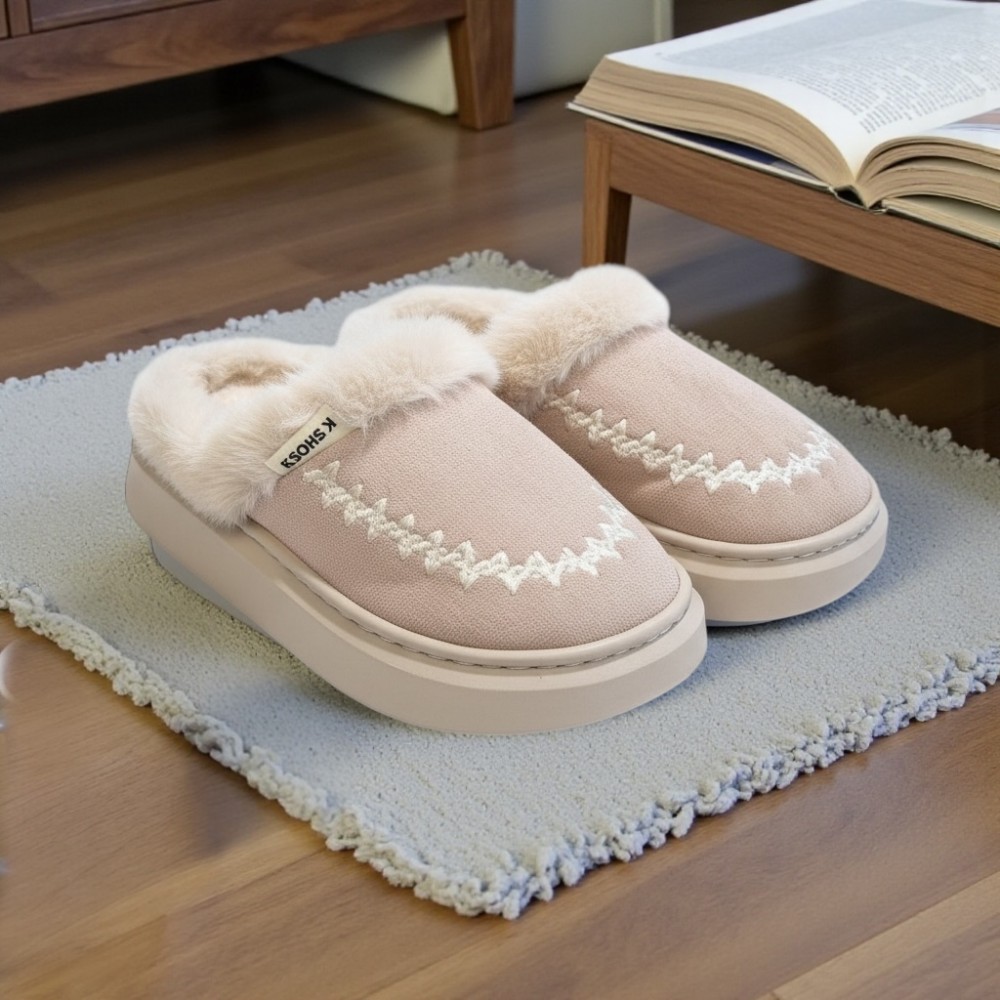 Woman Winter Slippers Classic Beige