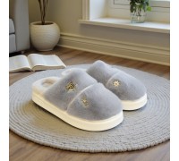 Woman Winter Slippers Pins Grey