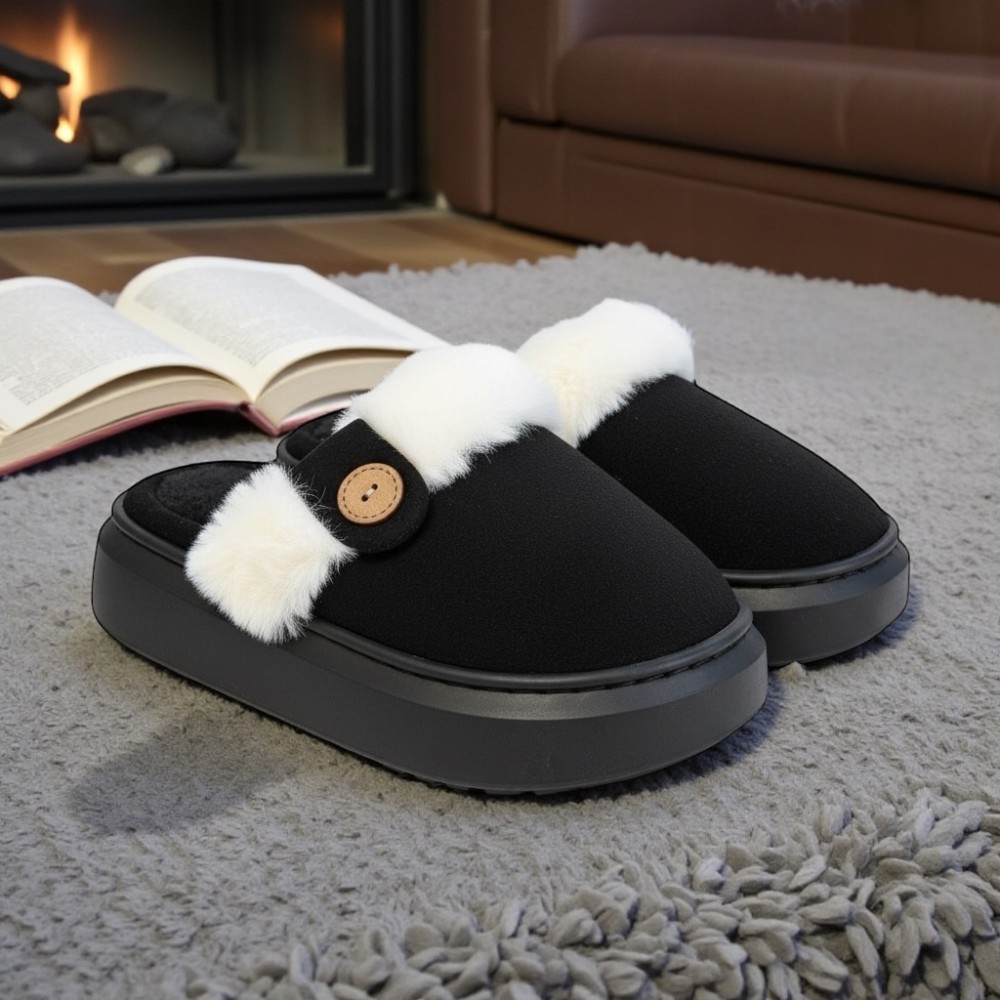 Woman Winter Slippers Black