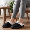 Woman Winter Slippers Wool Shape BLack