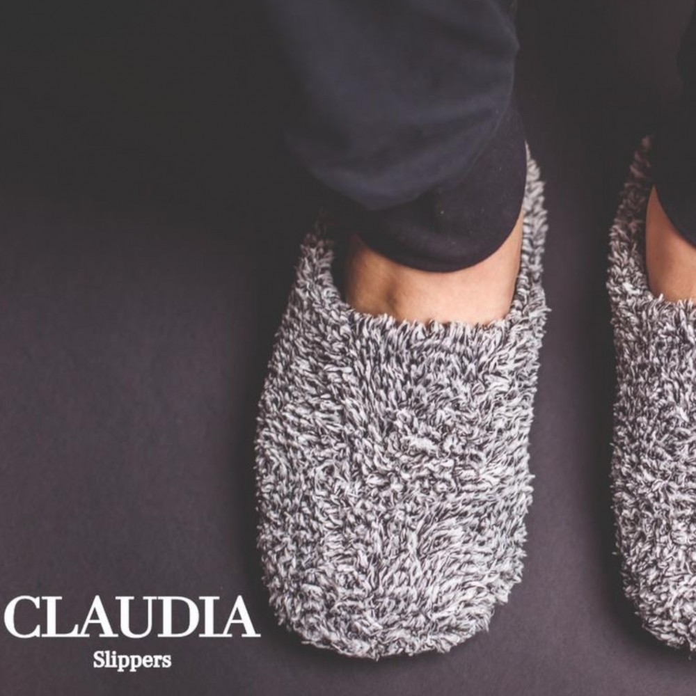 Claudia Men Winter Slippers Grey