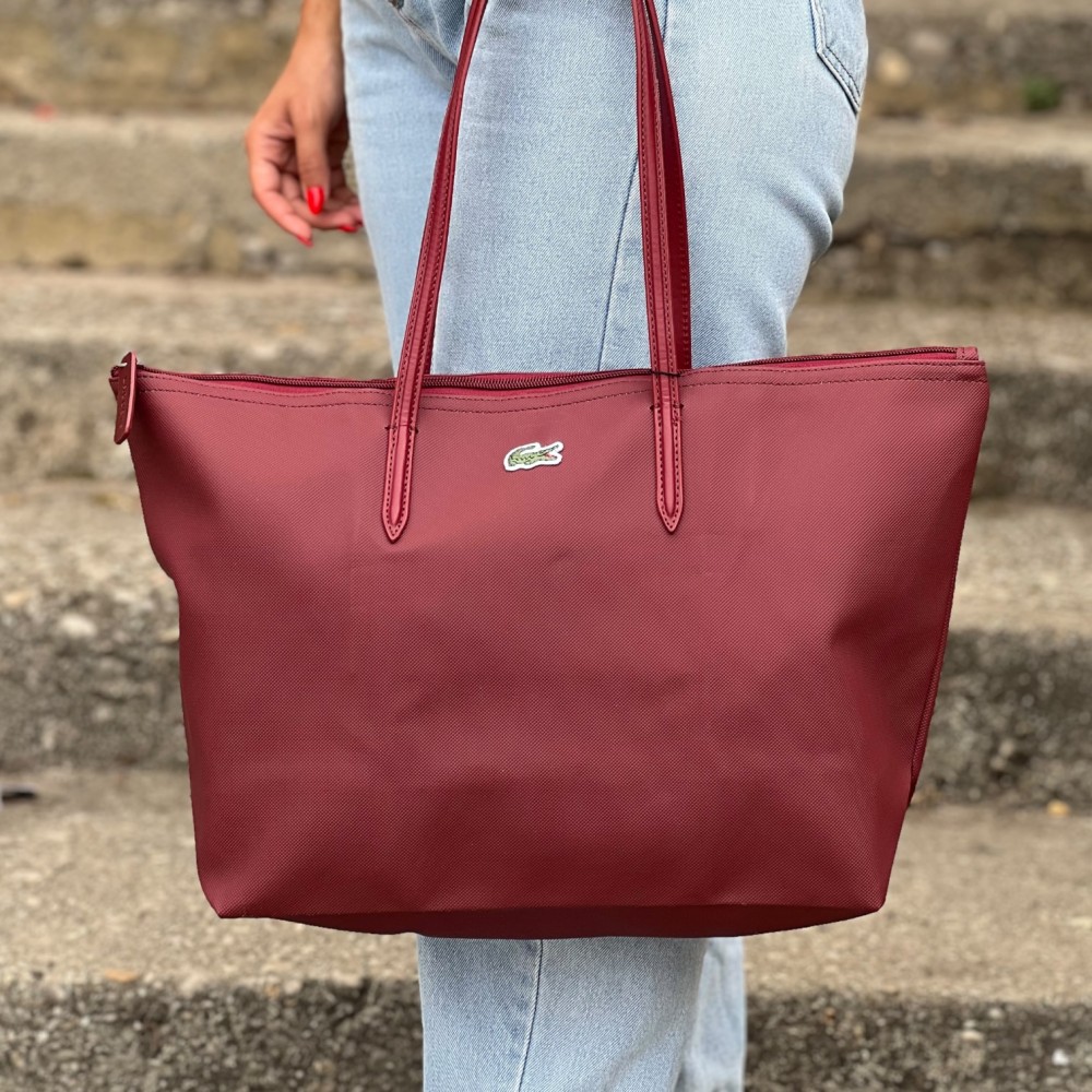Lacoste Tote Bag - Bordeau