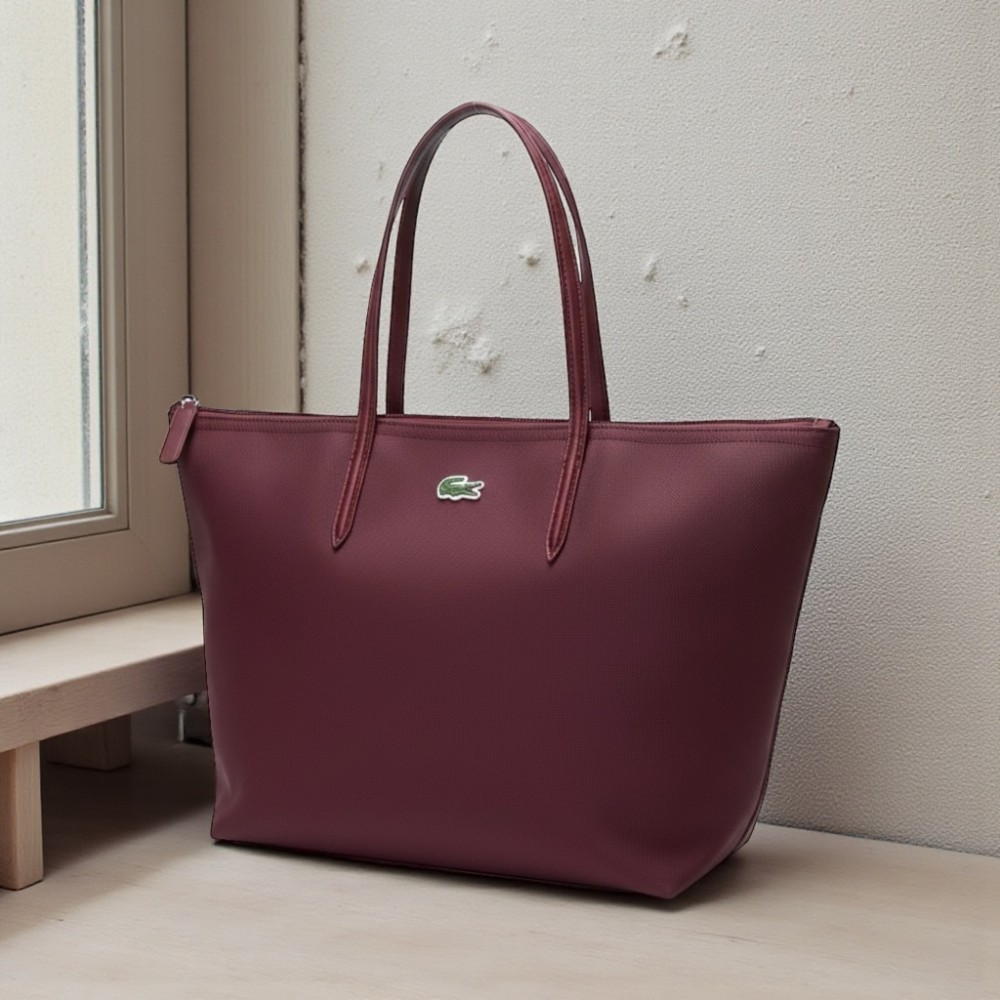 Lacoste Tote Bag - Bordeau