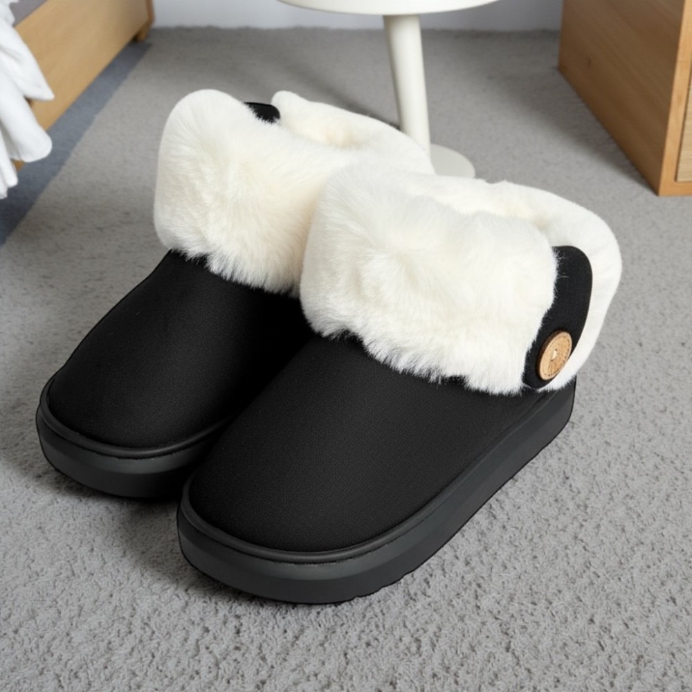 Woman Winter Slippers Boots Black