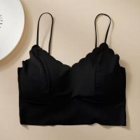 Woman Bra Crop Top Seamless Black