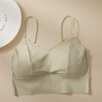 Woman Bra Crop Top Seamless Green