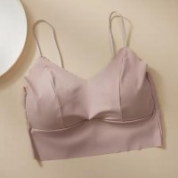 Woman Bra Crop Top Seamless Pink