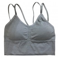 Woman Bra Crop Top Grey