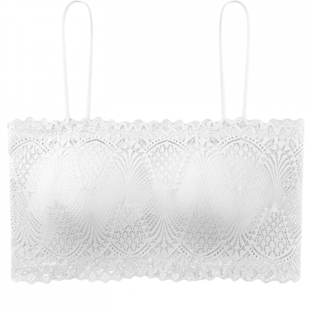 Woman Comfort Bra Stretchy Dentelle White