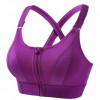 Front Zip Sportswear Bra Woman Push Up Mauve