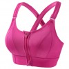 Front Zip Sportswear Bra Woman Push Up Pink