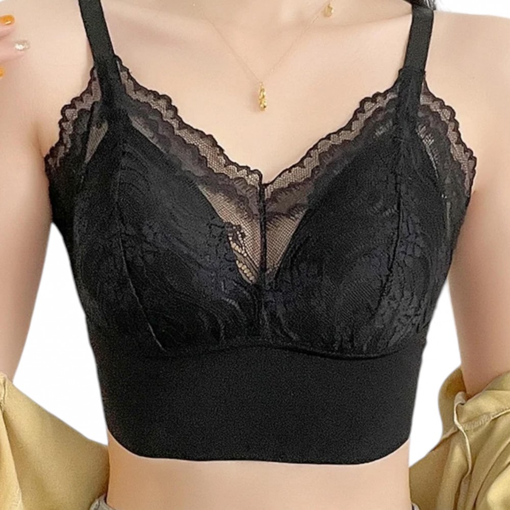 Woman Bra Beautiful Sling Lace Black