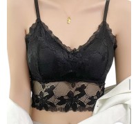 Woman Bra Beautiful Lace Underwear Black