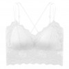 Woman Bra Cross Back Lace White