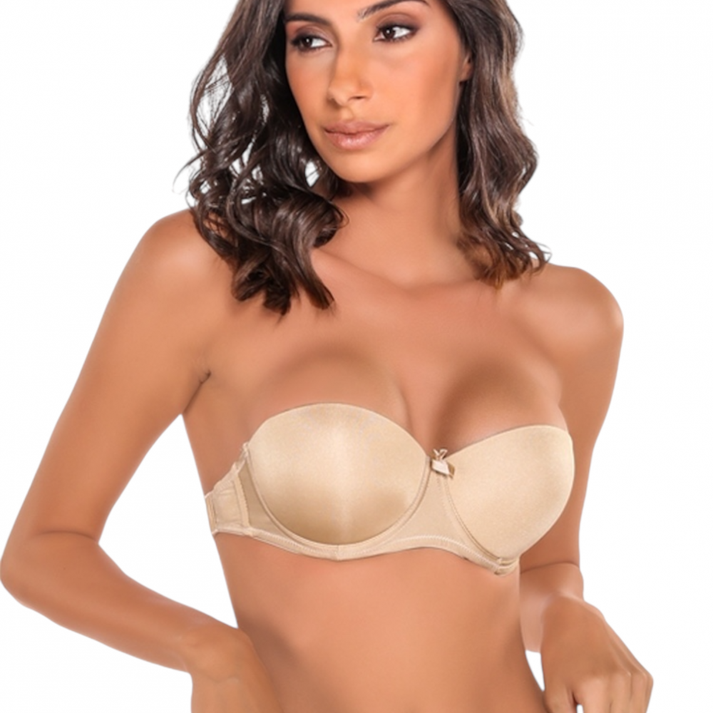 Marie France Bra Strapless Dos Transparent Beige