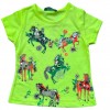 Girls Blouse - Horse Green