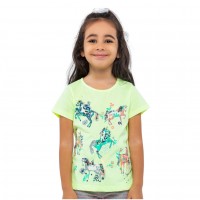 Girls Blouse - Horse Green