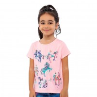 Girls Blouse - Horse Coral