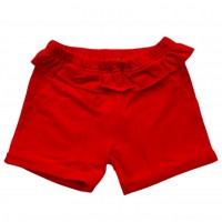 Girls Shorts Cotton Red