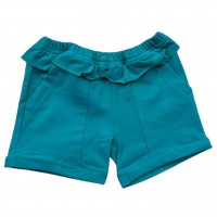 Girls Shorts Cotton Turquoise