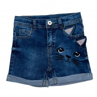 Girls Shorts Jeans Cat