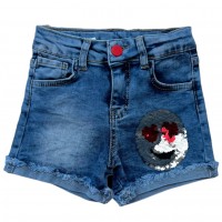 Girls Shorts Jeans Emoji