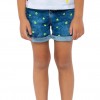Girls Shorts Jeans Green Hearts