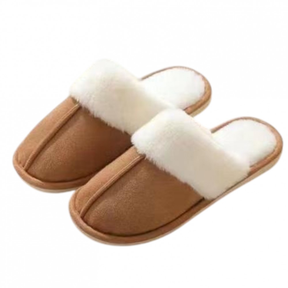 Fuzzy Winter Slippers Camel