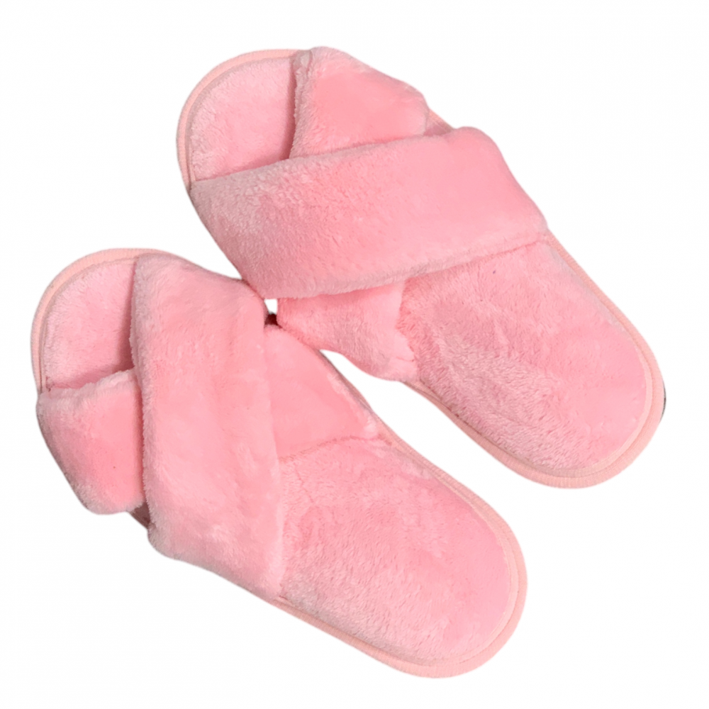 Woman Home Slippers Open Toe Pink