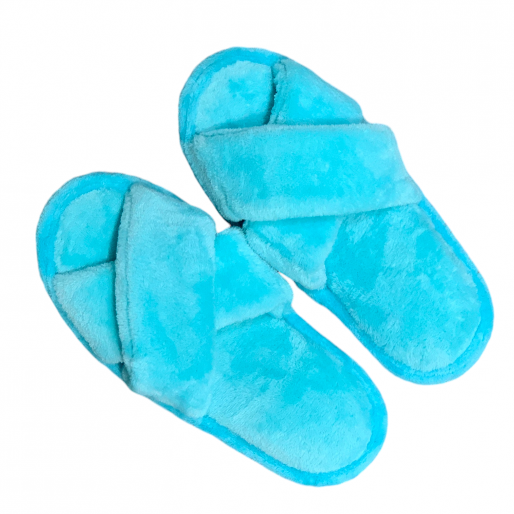 Woman Home Slippers Open Turquoise