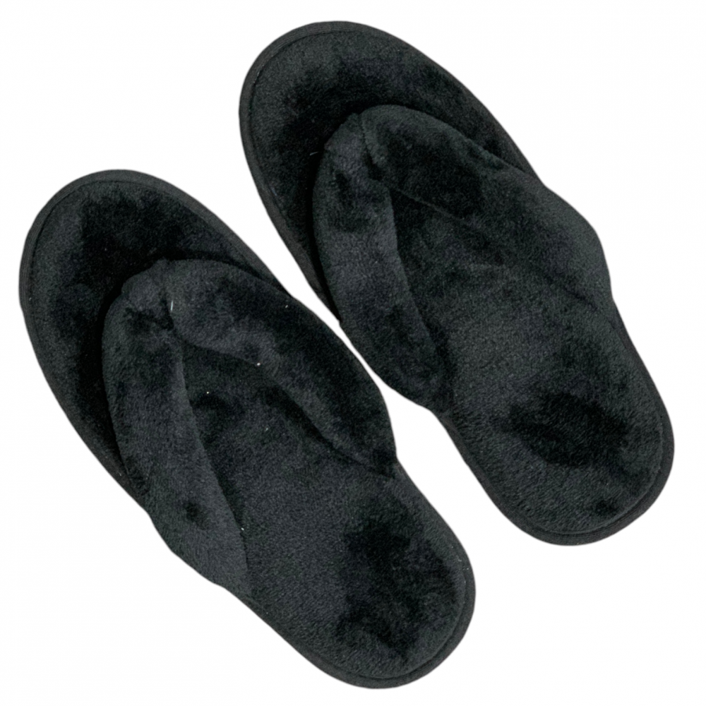 Woman Home Slippers Flip Flop Black