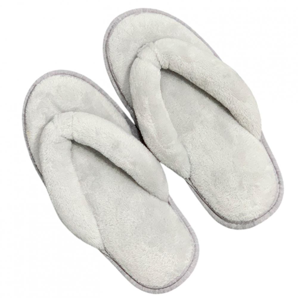 Woman Home Slippers Flip Flop Light Grey