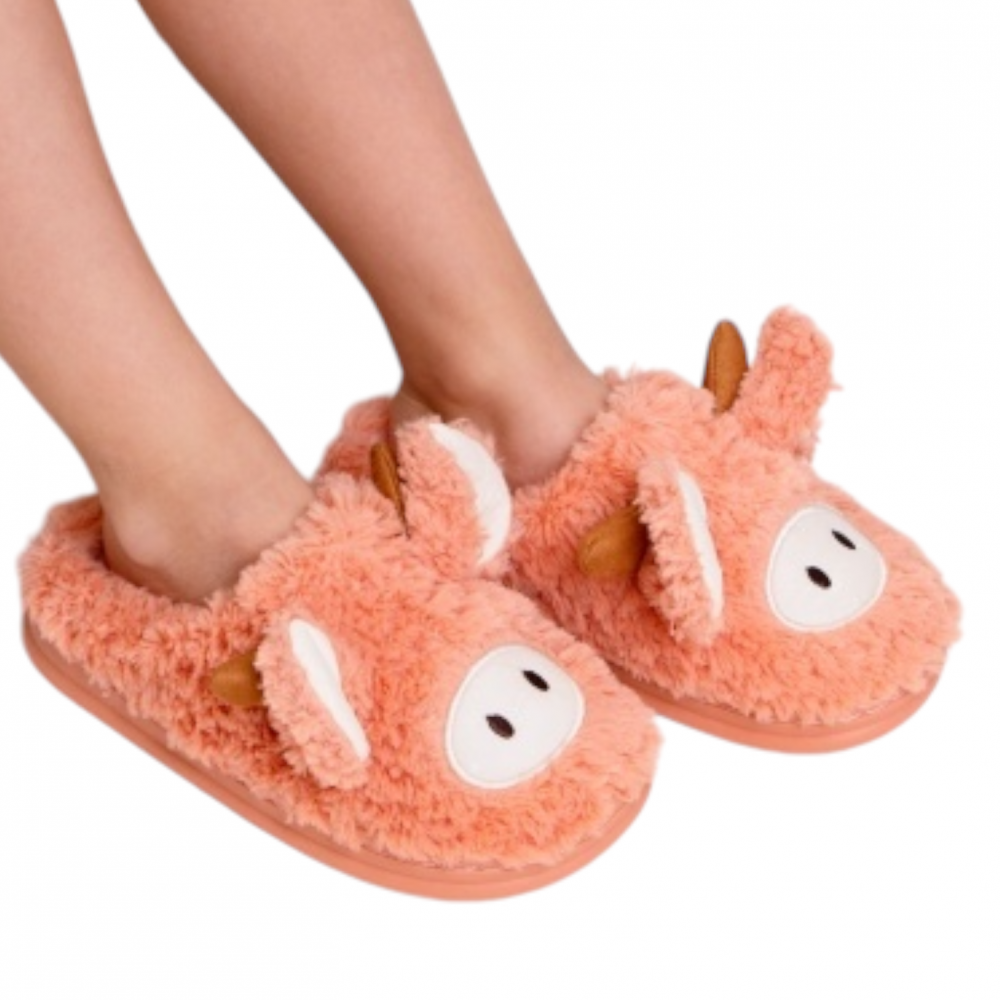 Kids Winter Slippers Sheep Coral