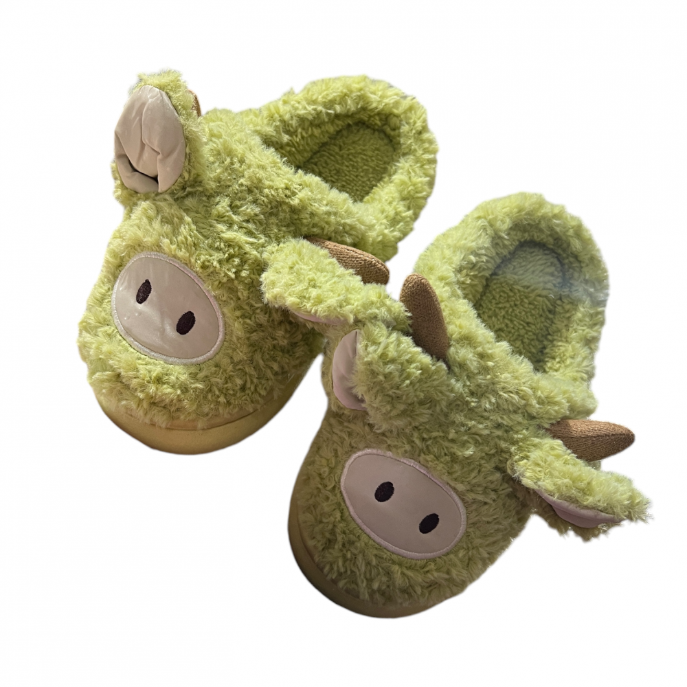 Kids Winter Slippers Sheep Green