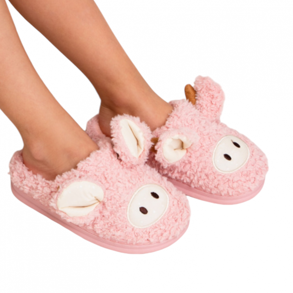 Kids Winter Slippers Sheep Pink